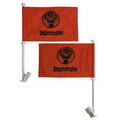 7.5" x 10.5" Double Sided Digitally Printed Custom Car Flag on a Premium Staff